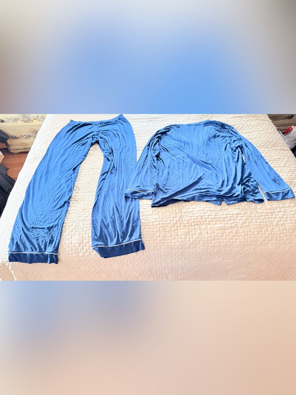 Eberjey Navy Blue Pajama Set S/P - Picture 2 of 8